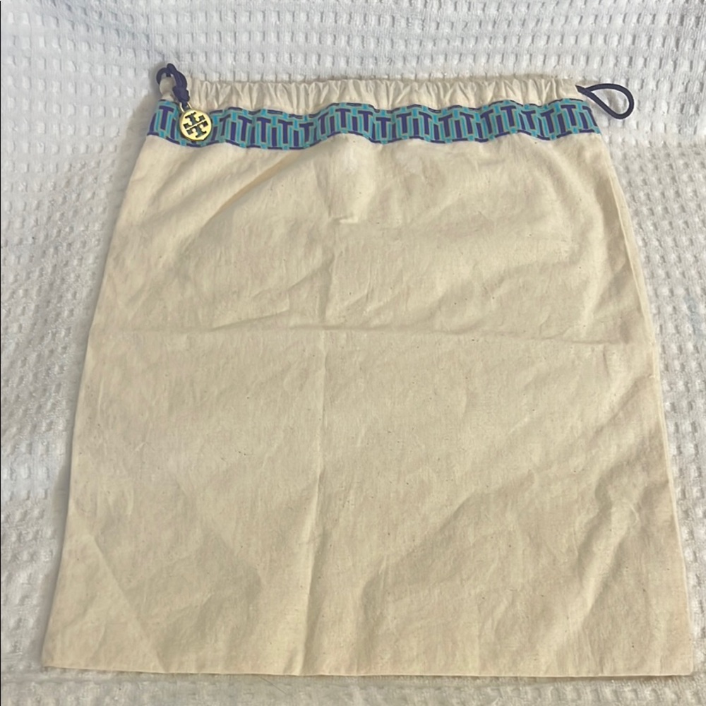 Tory Burch Cream Dust bag with Blue Accents
